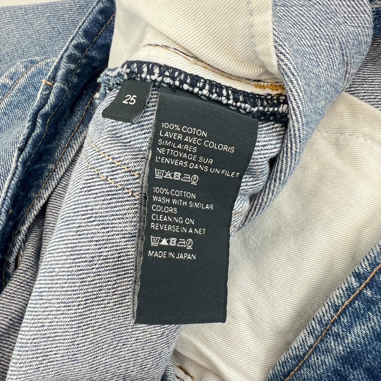 CELINE セリーヌ デニムミニスカート 綿100% light blue denim