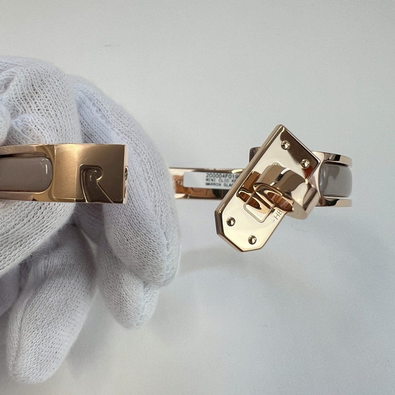 Mini clic kelly PM エナメルブレスレット ミニ・クリック・ケリー Marron grace マロングラッセ Rose gold plated ローズゴールドプレーテッド
