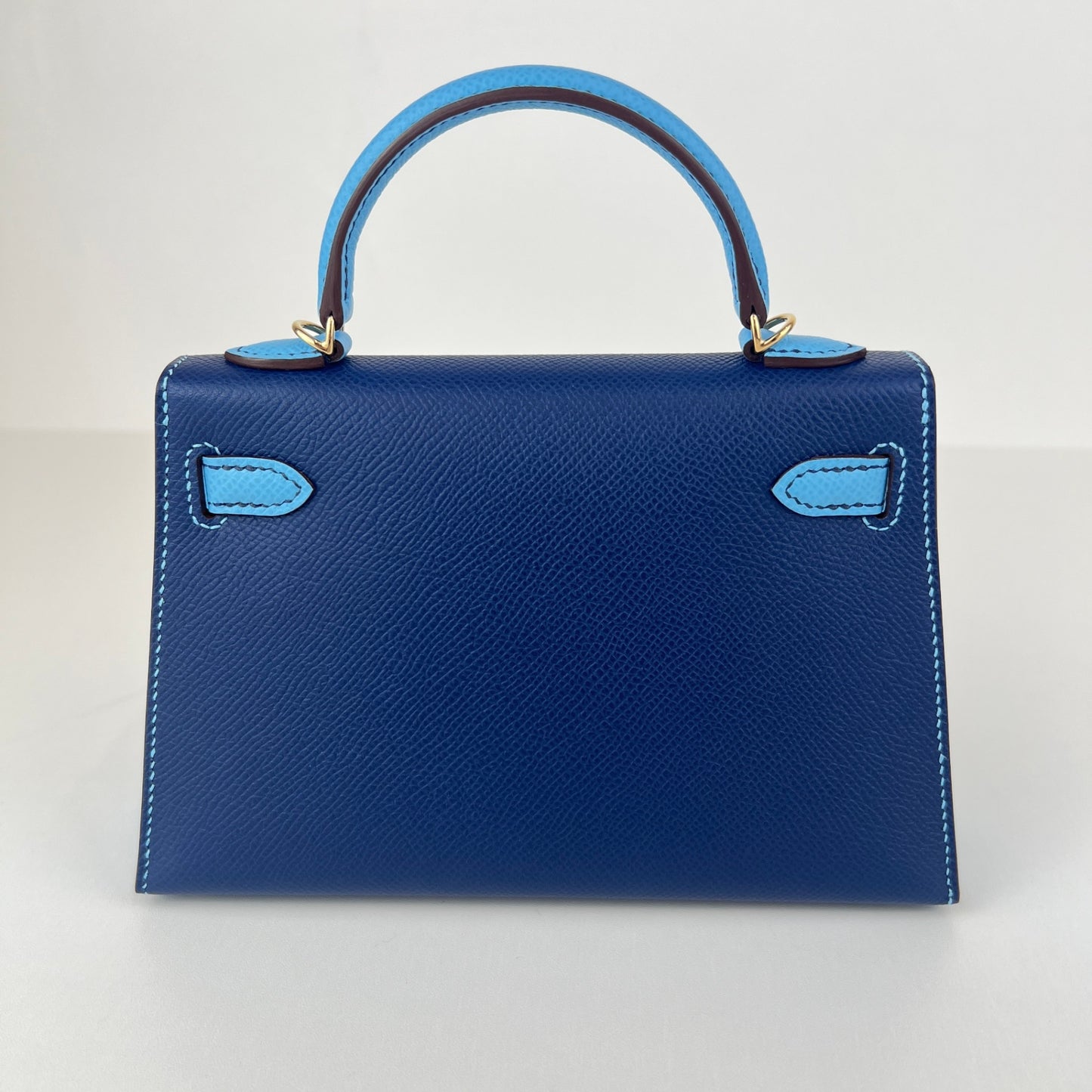 Mini kelly Special order ミニケリー スペシャルオーダー Blue navy/Celeste ブルーネイビー/セレステ PMBHW シャンパンゴールド金具 Stamp-K K刻印