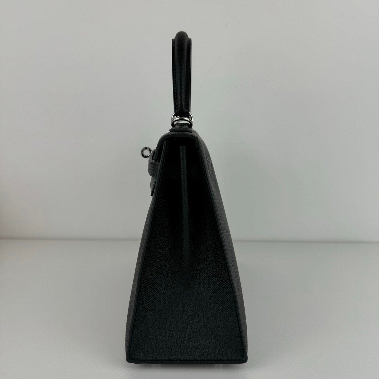 Kelly25 ケリー25 Black ブラック Epsom エプソン PHW シルバー金具 Stamp-W W刻印