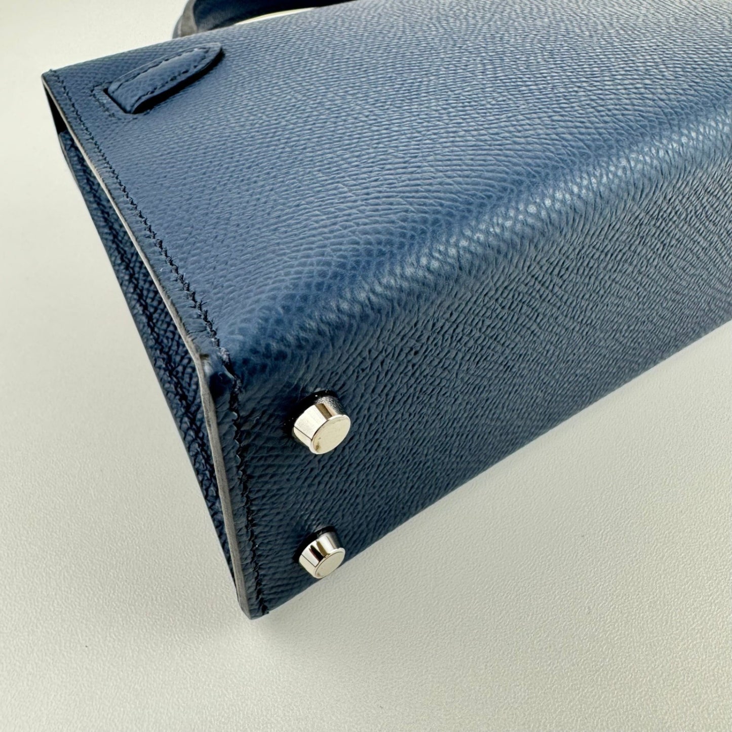 Mini Kelly ミニケリー Bleu de prusse ブルードプリュス PHW シルバー金具 Stamp-B B刻印