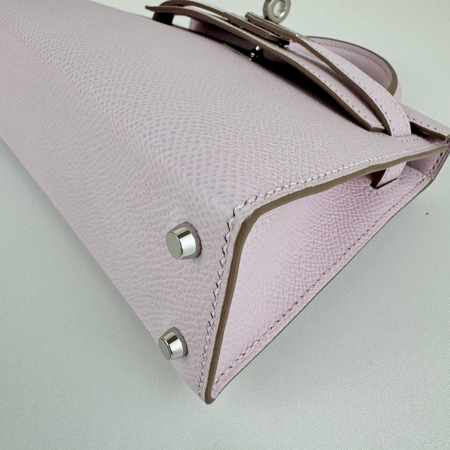Mini kelly ミニケリー Mauve pale モーヴペール PHW シルバー金具 Stamp-W W刻 Epsom エプソン