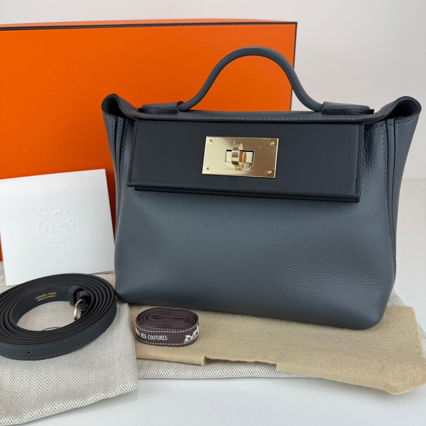 Van quatre mini ヴァンキャトルミニ Stamp-K K刻印 Evercolor/Swift エバーカラー/スイフト Gris meyer/Black グリメイヤー/ブラック PMBHW シャンパンゴールド金具