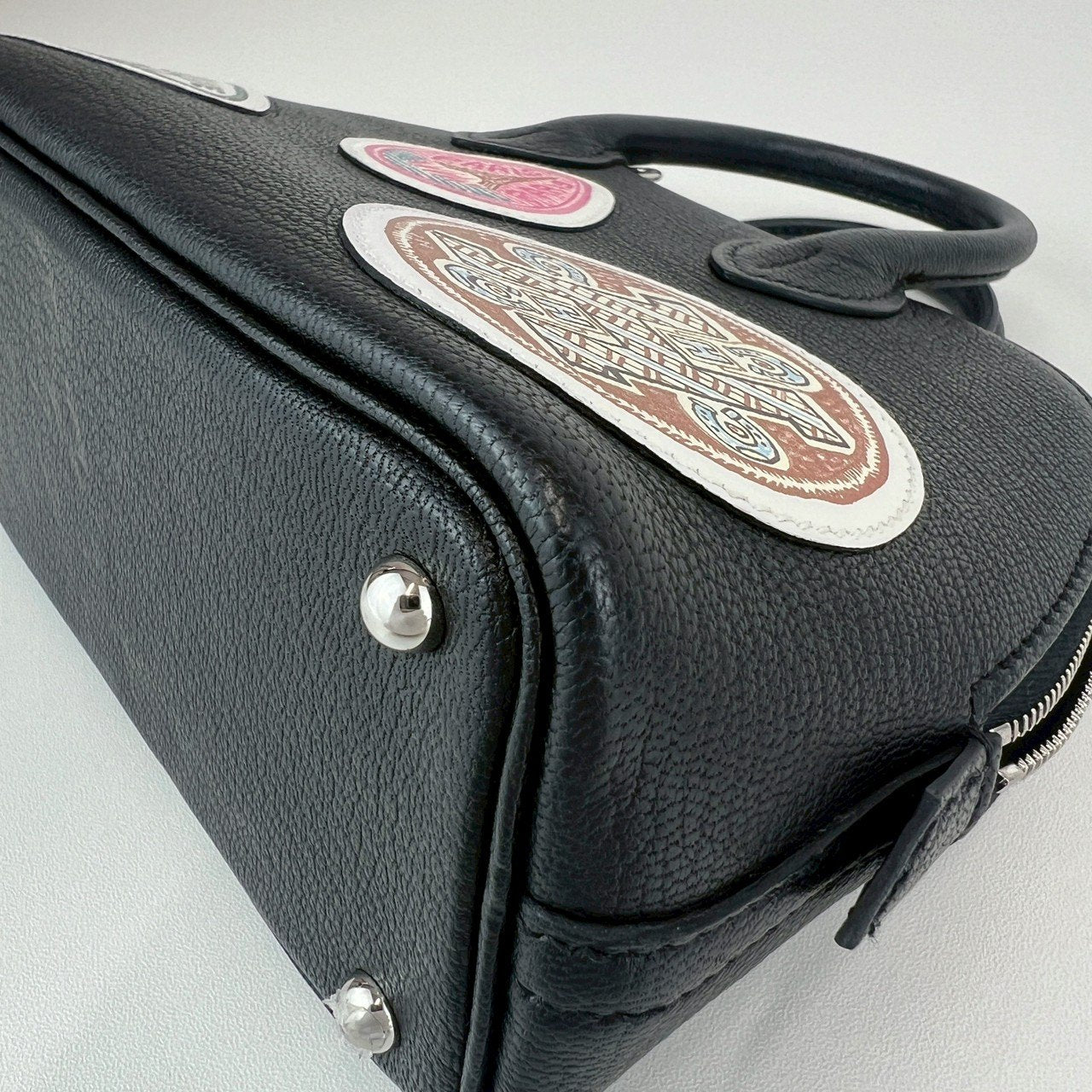Hermès エルメス Bolide 1923 mini Pique Colle ボリード1923ミニ ピケ コレ 100周年記念モデル Stamp-W W刻印 Chevre シェーブル Black ブラック PHW シルバー金具