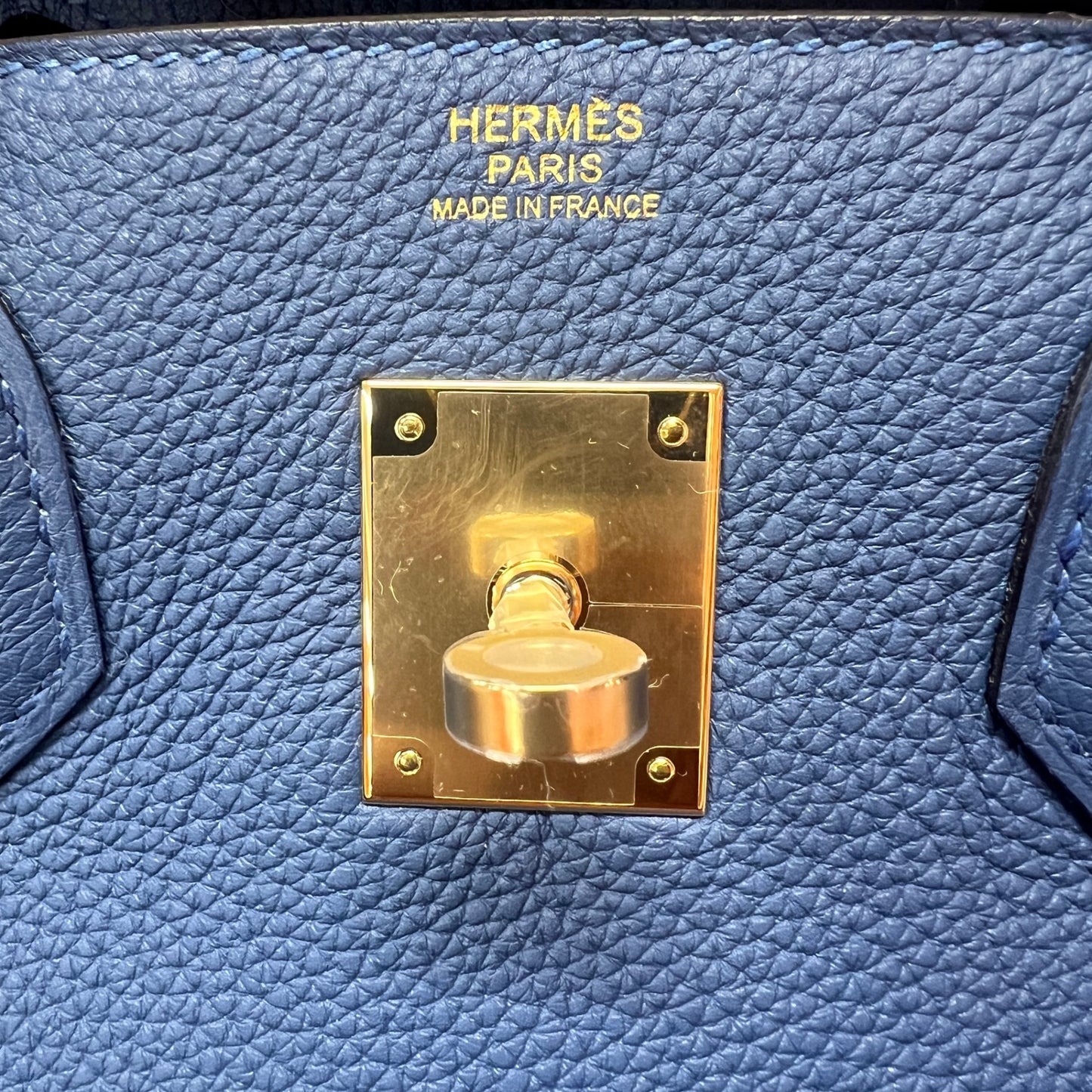 Birkin30 バーキン30 Blue tie ブルータイ Togo トゴ PMBHW シャンパンゴールド金具 Stamp-K K刻印
