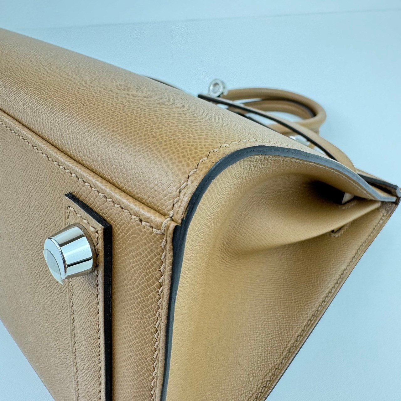 Birkin25 バーキン25 Stamp-U U刻印 Biscuit ビスキュイ PHW シルバー金具 Epsom エプソン