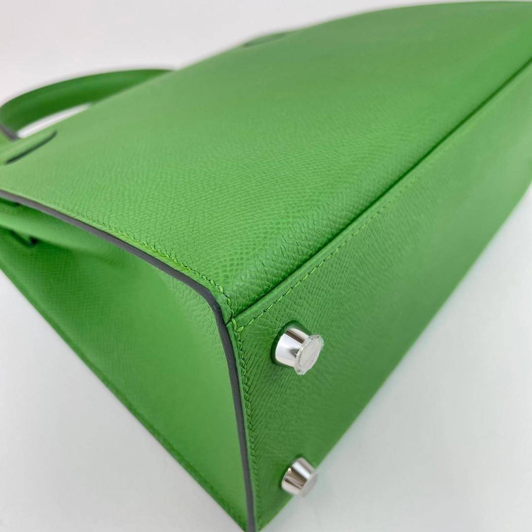 新品 HERMES エルメス Kelly25 ケリー25 Vert yucca ヴェールユッカ Epsom エプソン PHW シルバー金具 B刻