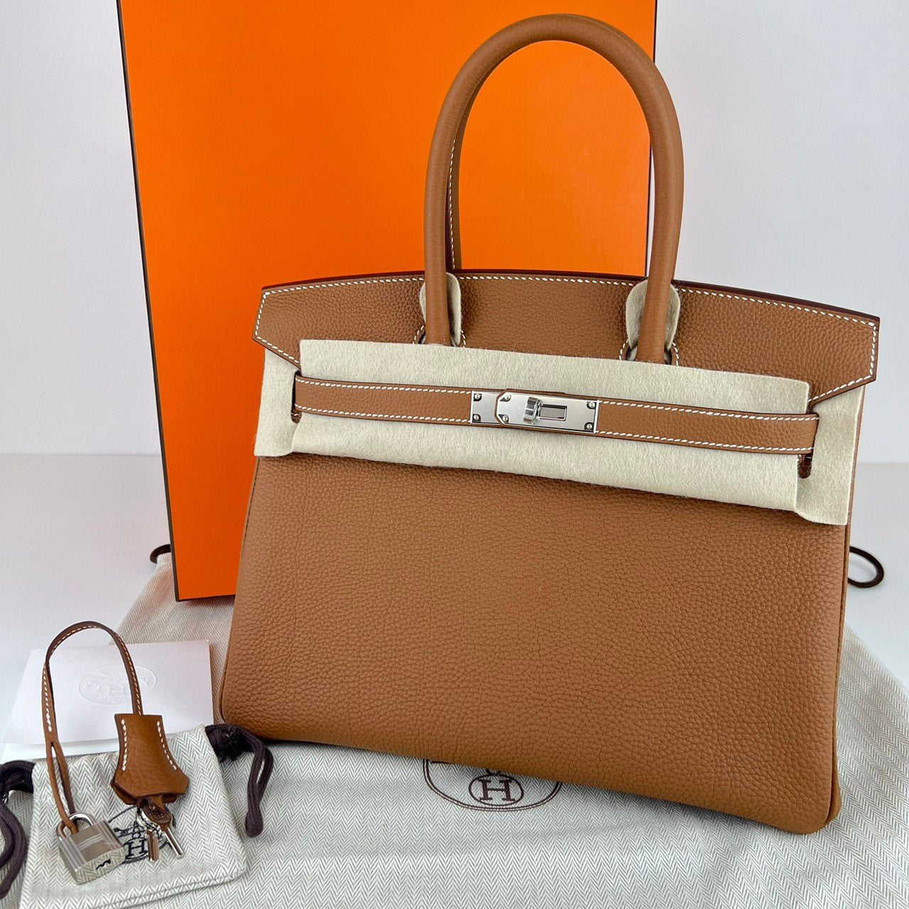 Birkin30 バーキン30 Gold ゴールド Togo トゴ PHW シルバー金具 Stamp-B B刻印