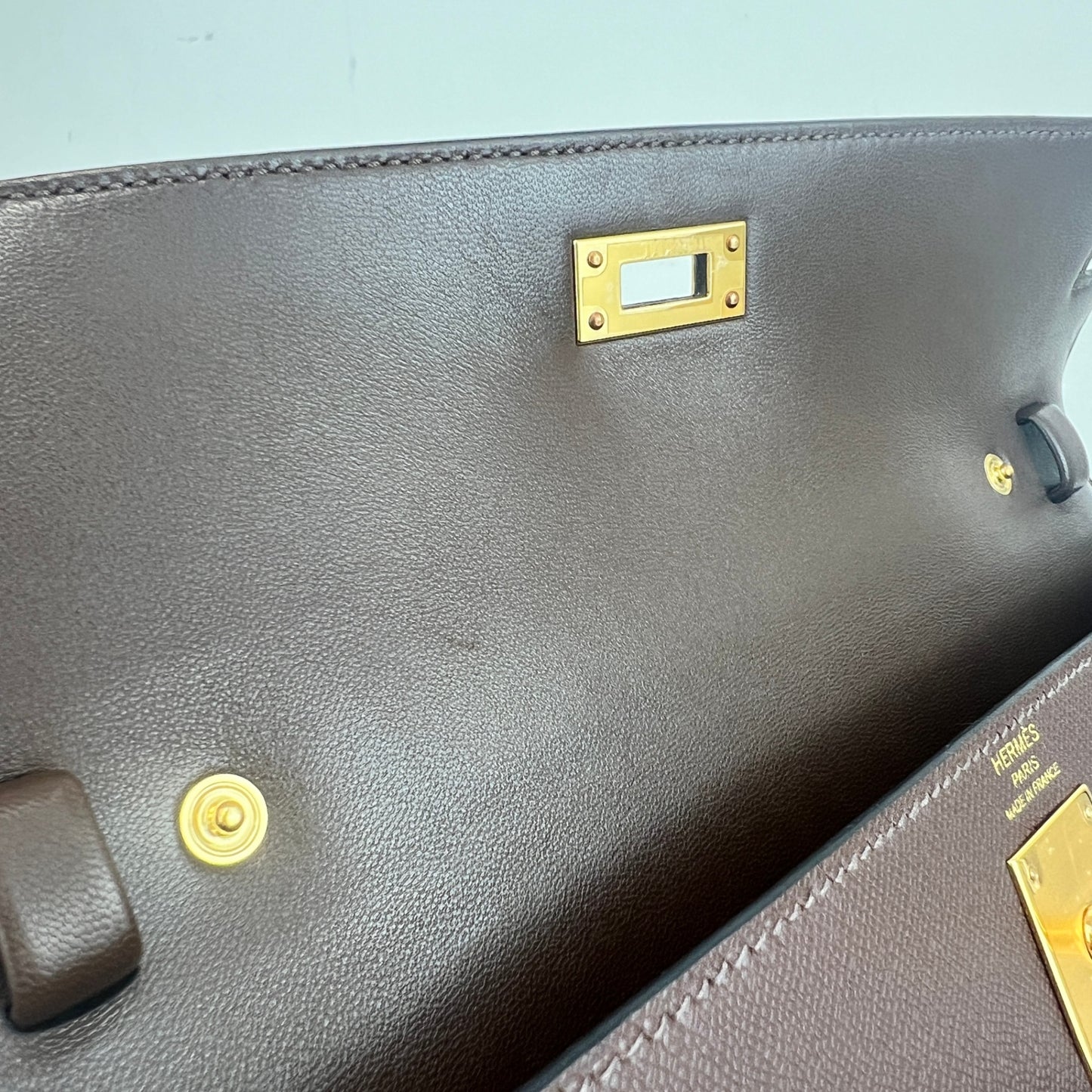 Hermès エルメス Kelly elan ケリーエラン Stamp-W W刻印 Madame マダム Havane ハバナ GHW ゴールド金具