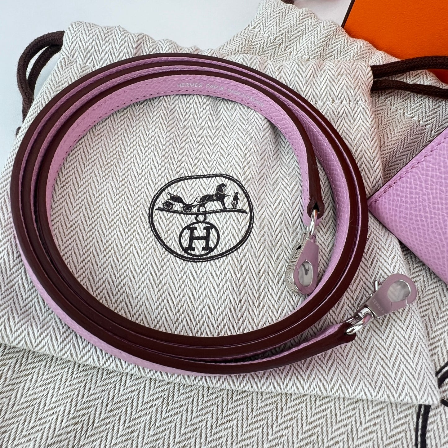 Mini kelly ミニケリー Mauve sylvestre モーヴシルベストル Epsom エプソン PHW シルバー金具 Stamp-K K刻印