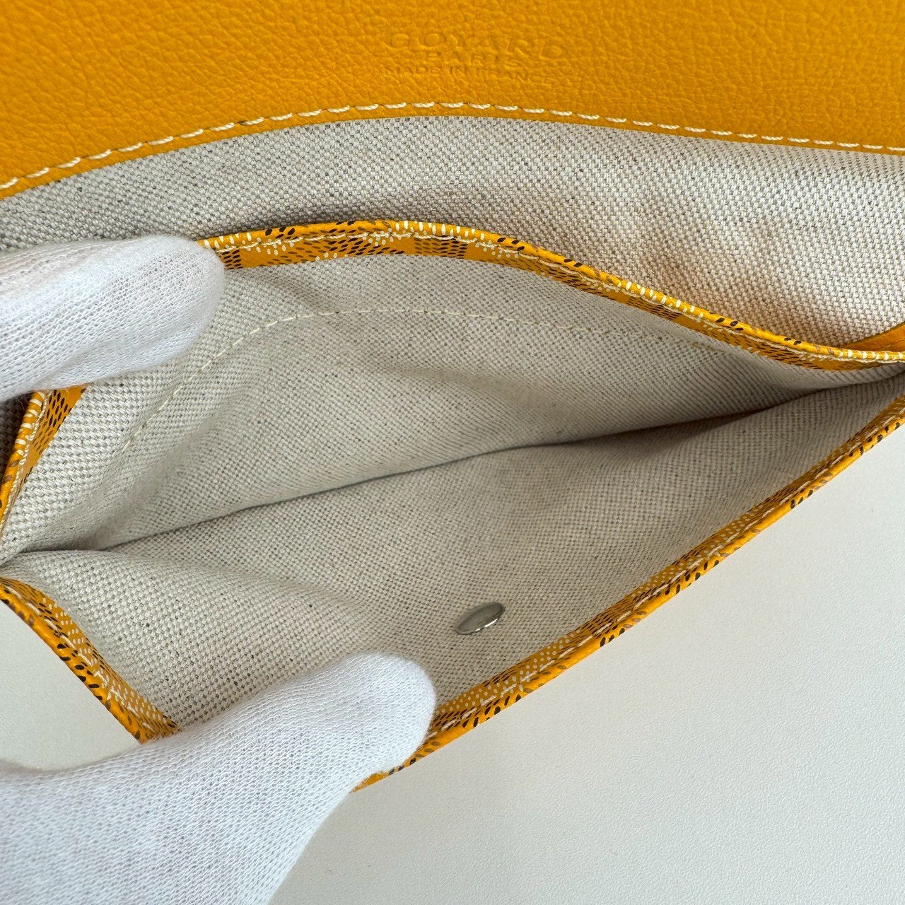 サンルイPM イエロー ゴヤールディンキャンバス/シュヴロッシュカーフスキン