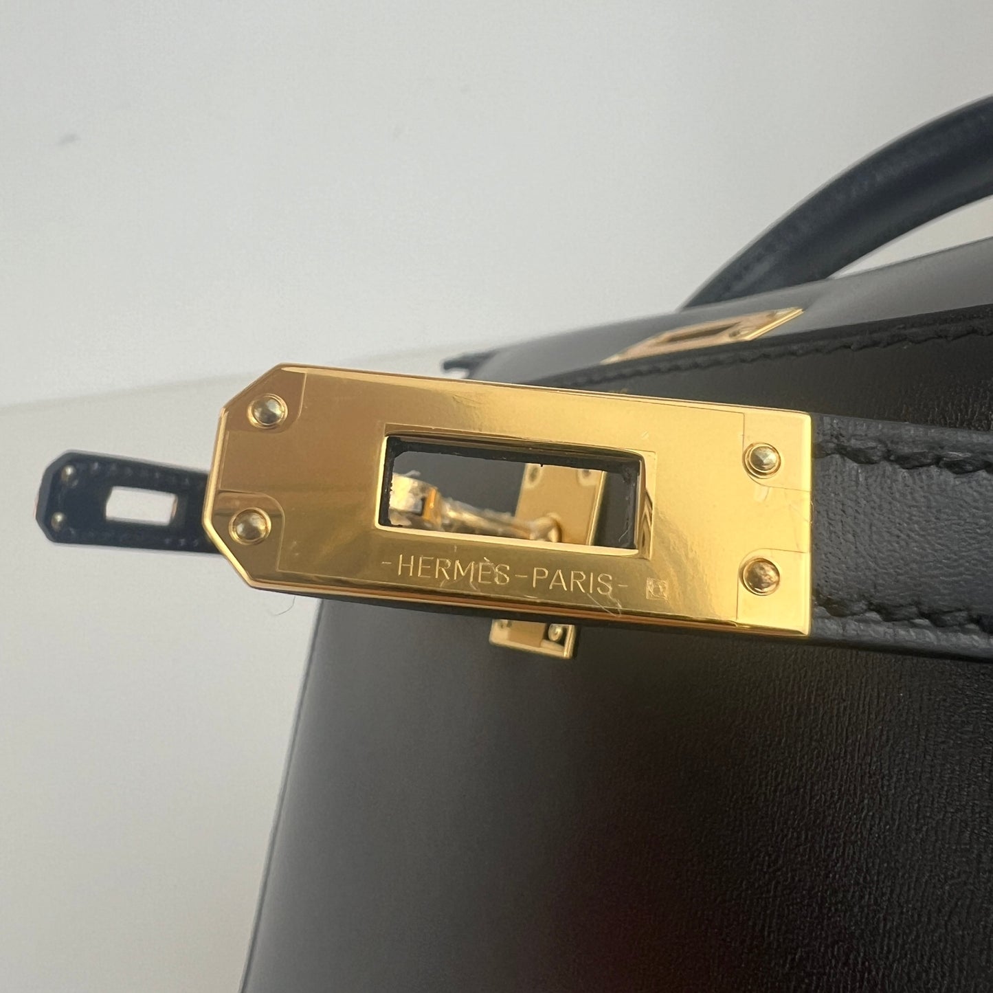 Hermès エルメス Mini kelly ミニケリー Stamp-K K刻印 Box ボックス Black ブラック GHW ゴールド金具