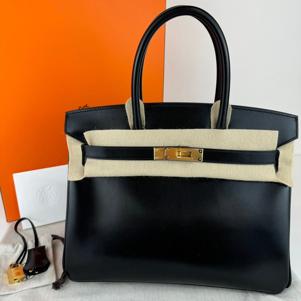 Birkin30 バーキン30 Black ブラック Boxcalf ボックスカーフ GHW ゴールド金具 Stamp-W W刻印