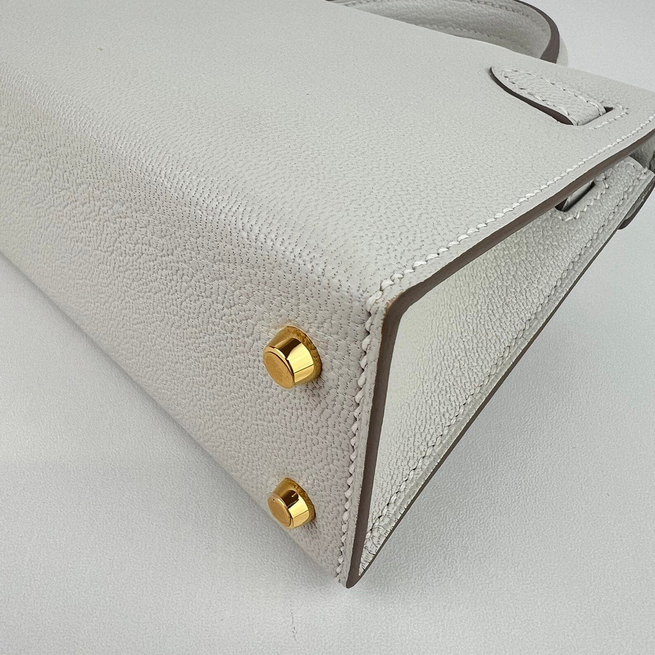 Mini kelly ミニケリー Mushroom マッシュルーム Chevre シェーブル GHW ゴールド金具 Stamp-U U刻印