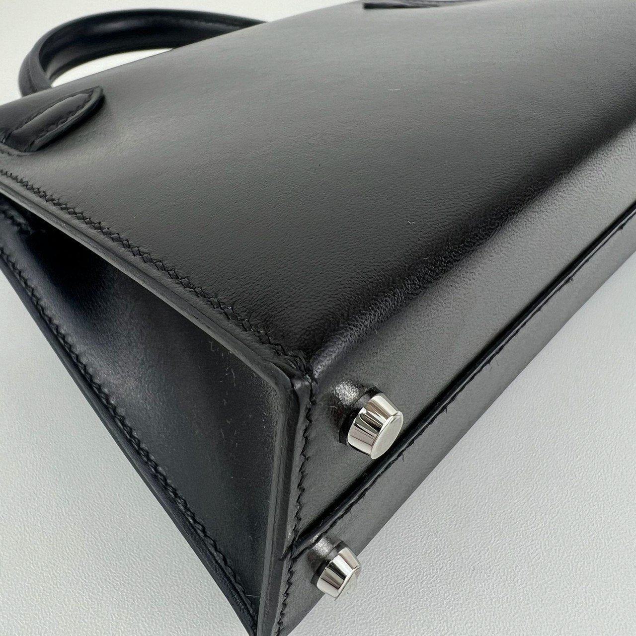 Mini kelly cloute ミニケリークローテ Black ブラック Box calf ボックスカーフ PHW シルバー金具 Stamp-B B刻印