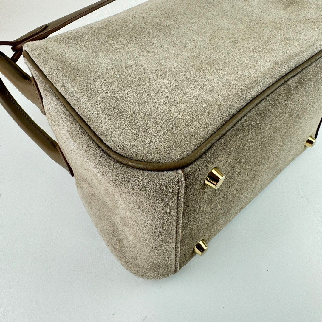 HERMES エルメス Lindy mini リンディミニ Gris caillou グリカイユ GHW ゴールド金具 Veau Grizzly ヴォーグリズリー Stamp-B B刻