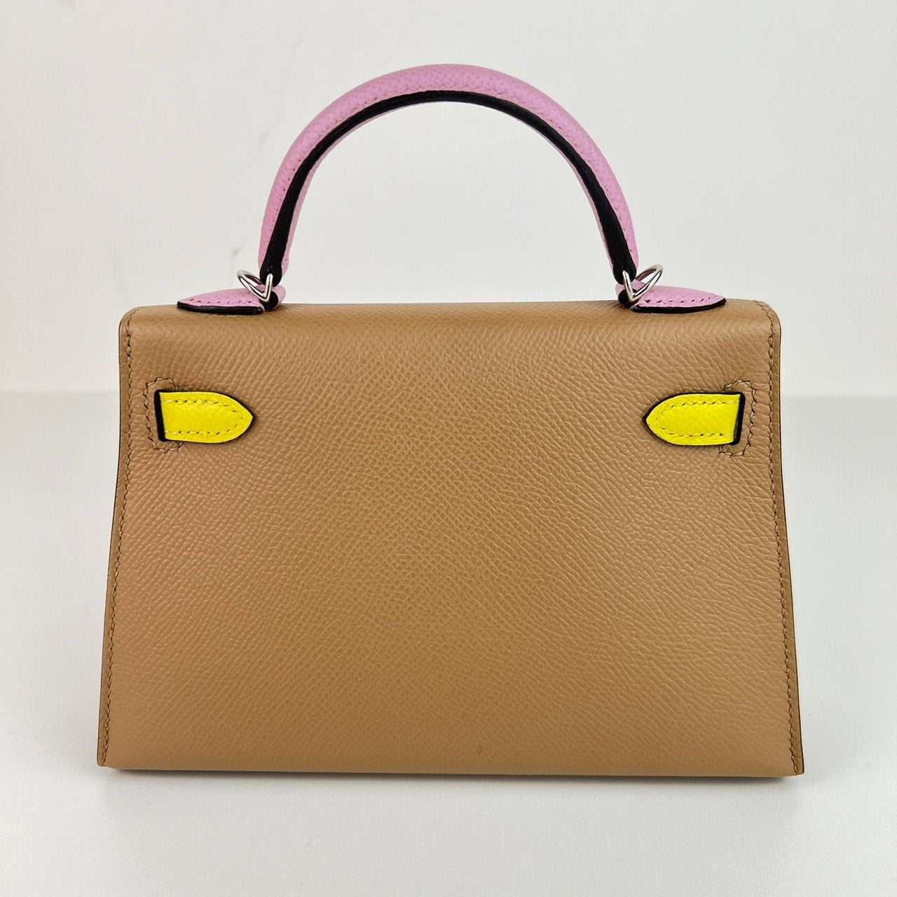 Mini Kelly tricolore ミニケリートリコロール チャイ シルバー金具 Epsom エプソン Stamp-U U刻印