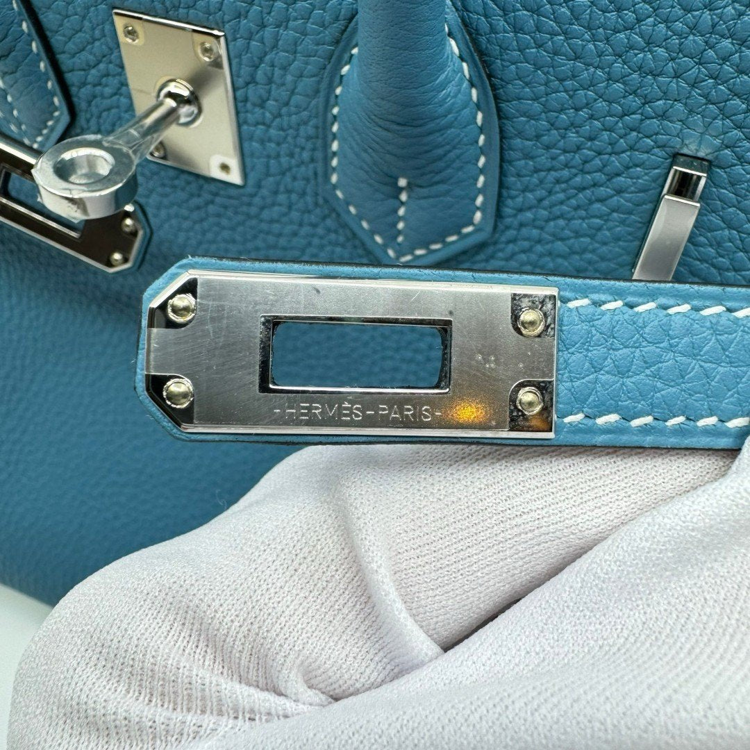 Birkin25 バーキン25 New blue jean ニューブルージーン W刻 PHW シルバー金具 Togo トゴ