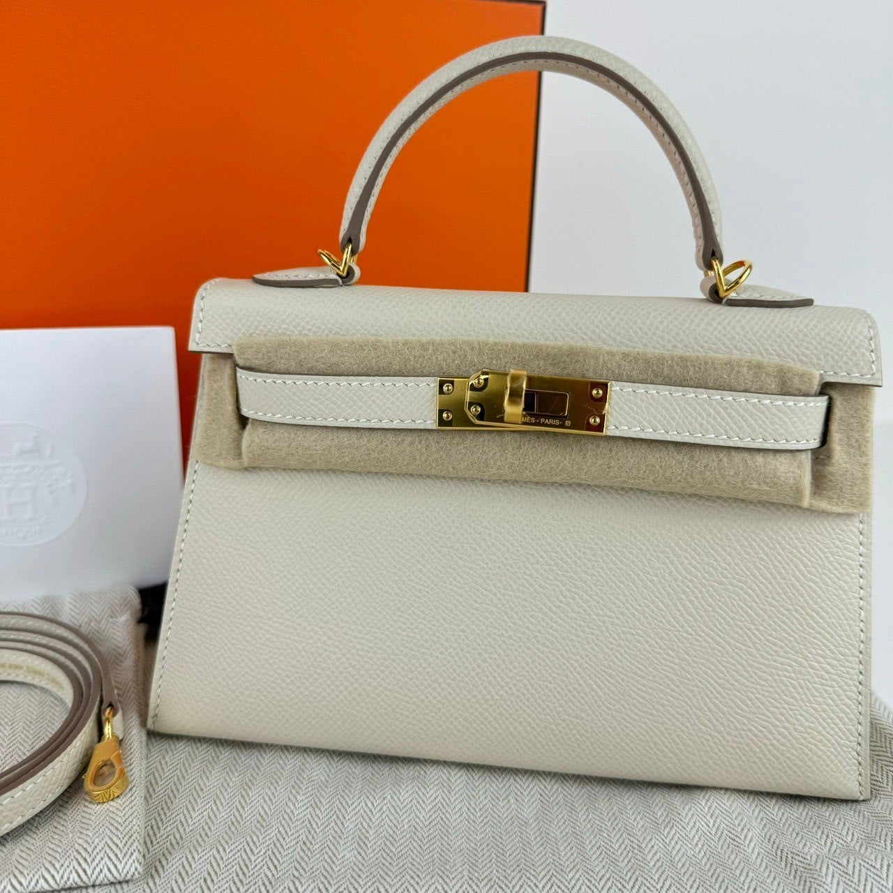 Mini kelly ミニケリー Craie クレ Epsom エプソン GHW ゴールド金具 Stamp-U U刻印