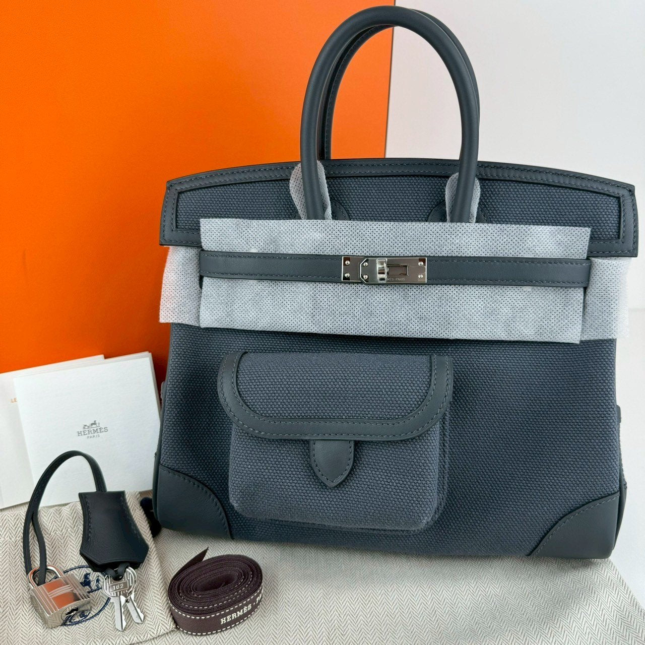 Birkin25 Cargo バーキン25 カーゴ Gris misty グリミスティ PHW シルバー金具 W刻印