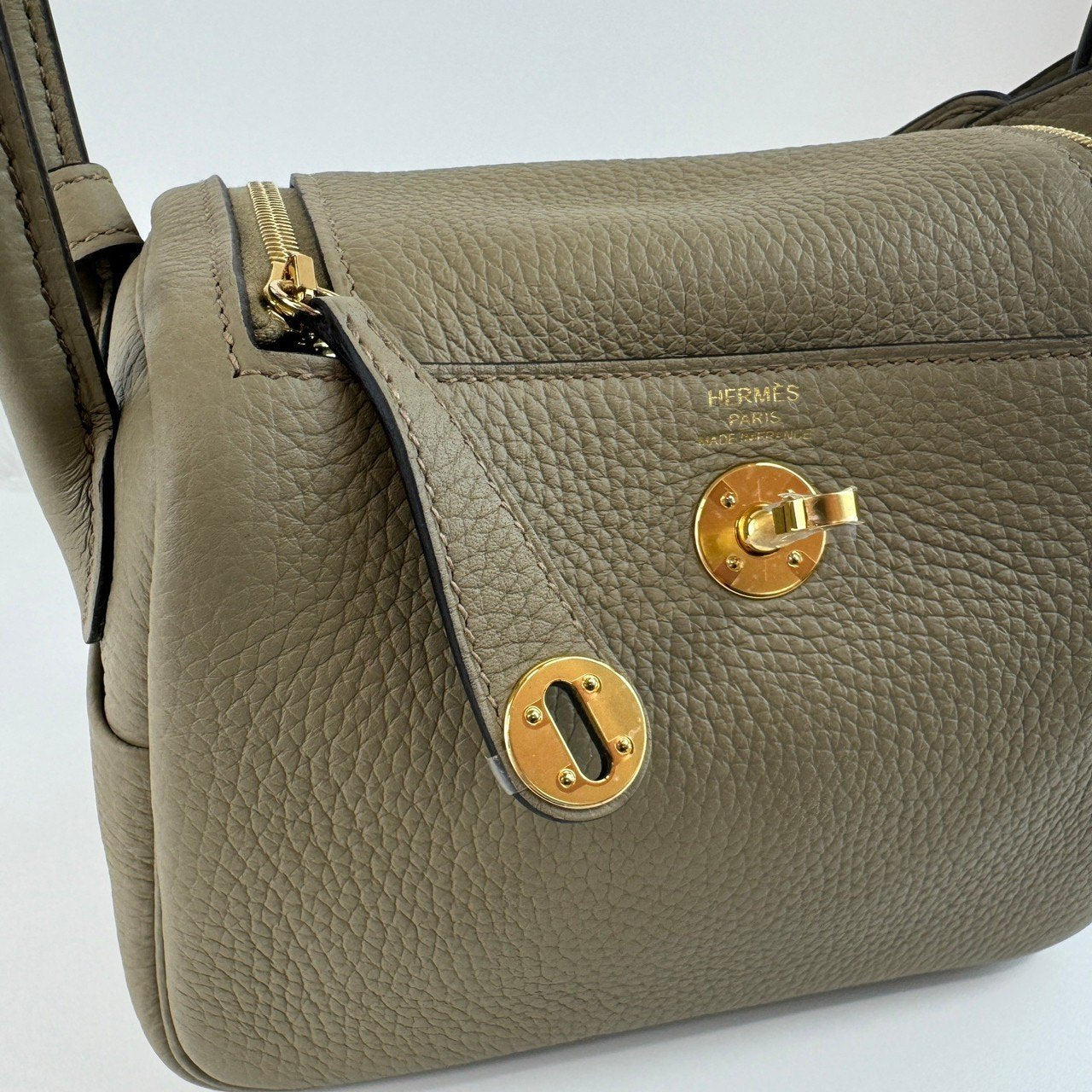 Lindy mini リンディミニ Beige Marfa ベージュマルファ GHW ゴールド金具 Clemence クレマンス W刻