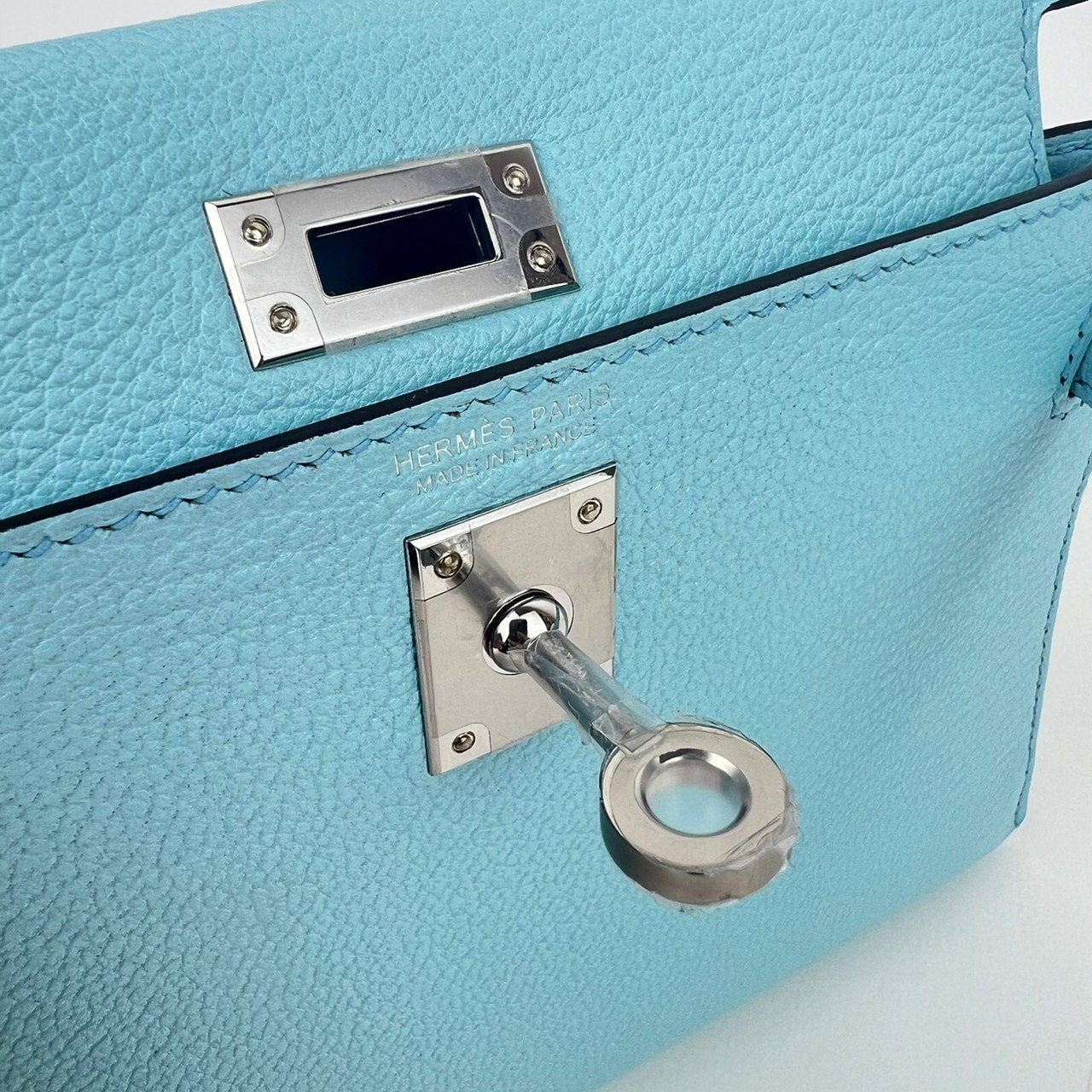 Mini Kelly ミニケリー Bleu zephyr ブルーゼフィール PHW シルバー金具