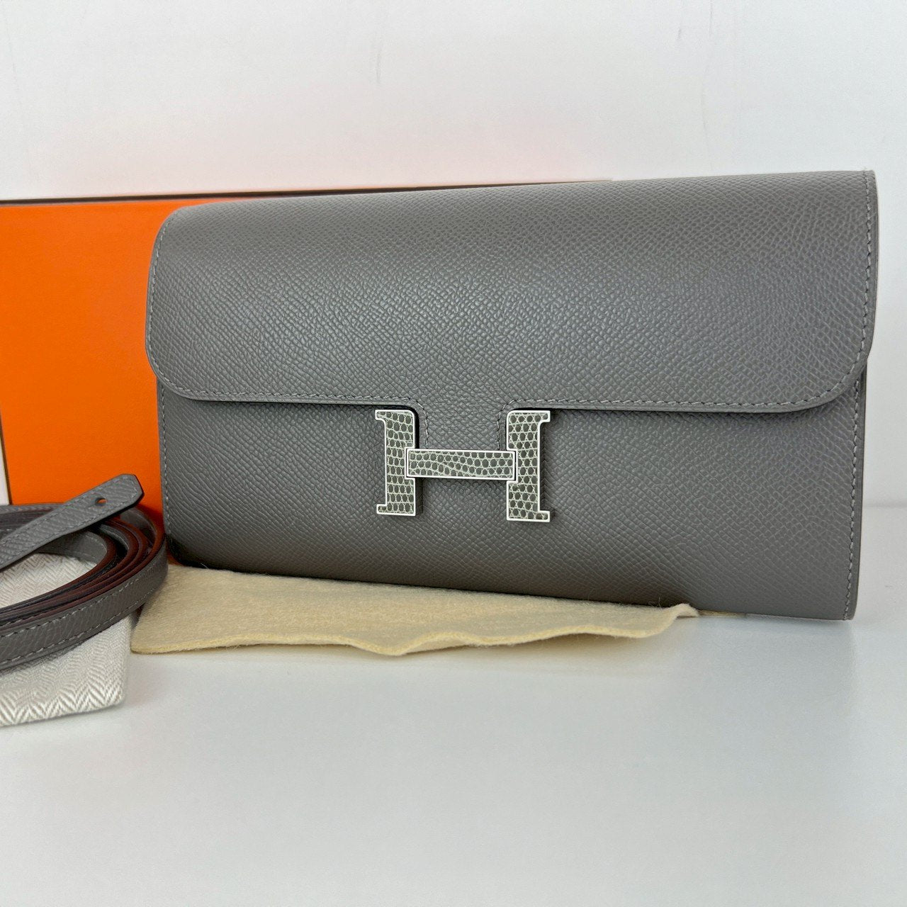 Constance to go コンスタンストゥーゴー Gris meyer グリメイヤー Epsom エプソン PHW/crocodile シルバー金具/リザード Stamp-U U刻印