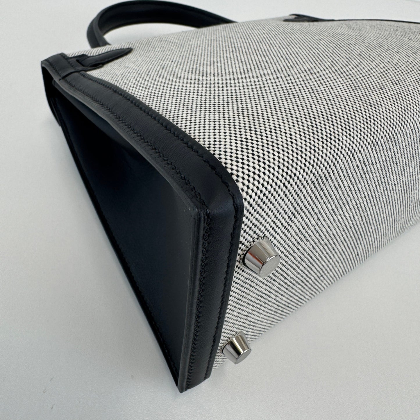 Hermès エルメス Kelly25 ケリー25 Stamp-K K刻印 Swift/Toile H スイフト/トワルアッシュ Black ブラック GHW ゴールド金具