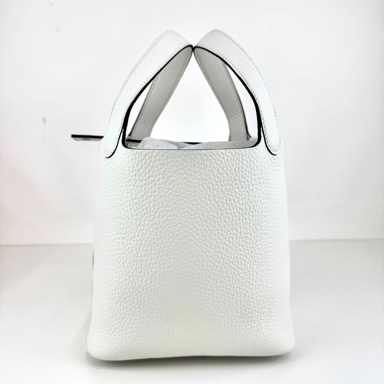Picotin Lock PM ピコタンロック PM White ホワイト Taurillon Clemence トリヨンクレマンス PHW シルバー金具 Stamp-W W刻印
