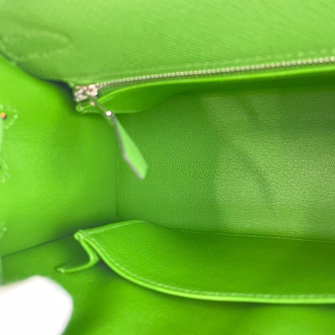 新品 HERMES エルメス Kelly25 ケリー25 Vert yucca ヴェールユッカ Epsom エプソン PHW シルバー金具 B刻