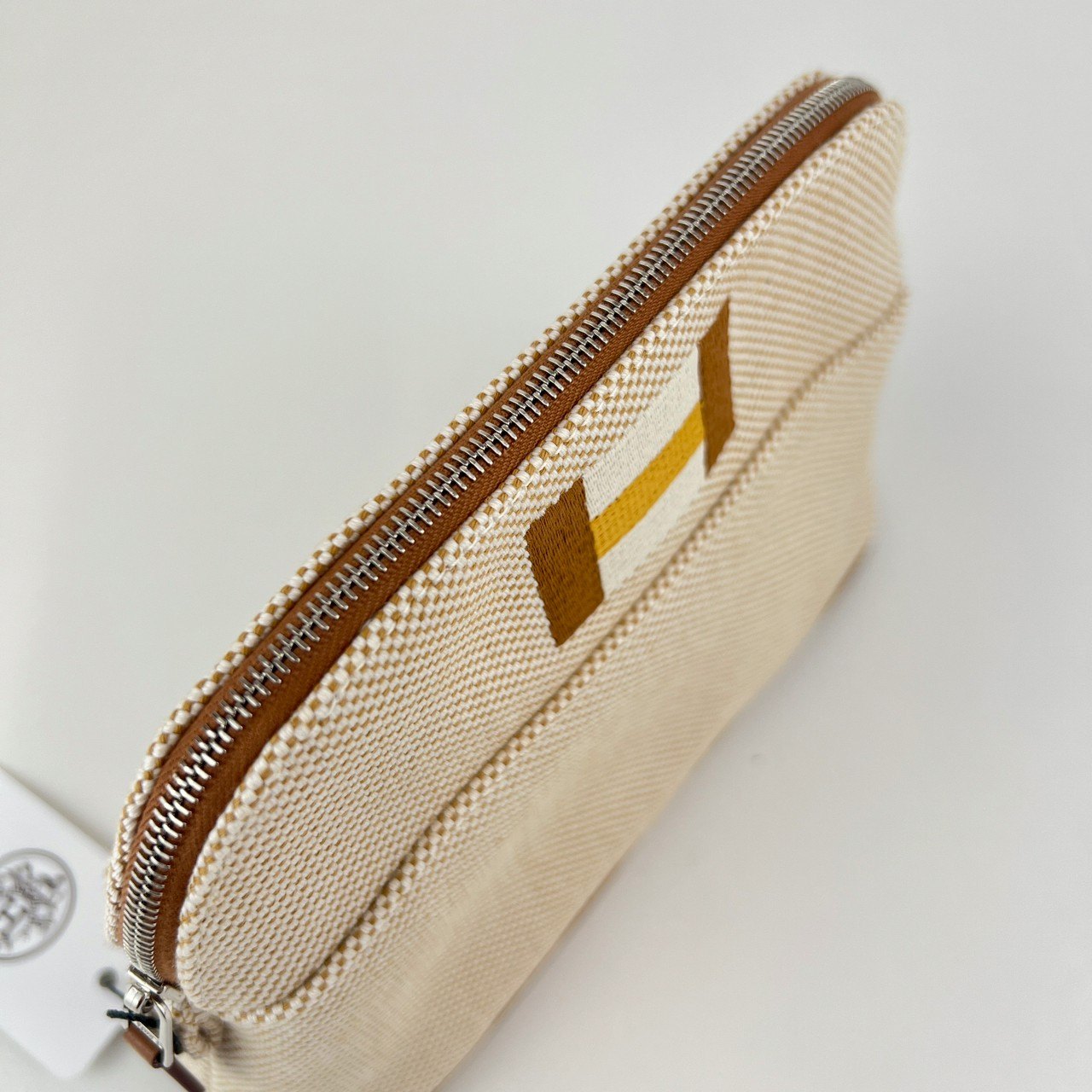 Hermès エルメス Trousse Bolide casaque mini ボリードポーチ カザック ミニ 綿100% Miel ミール