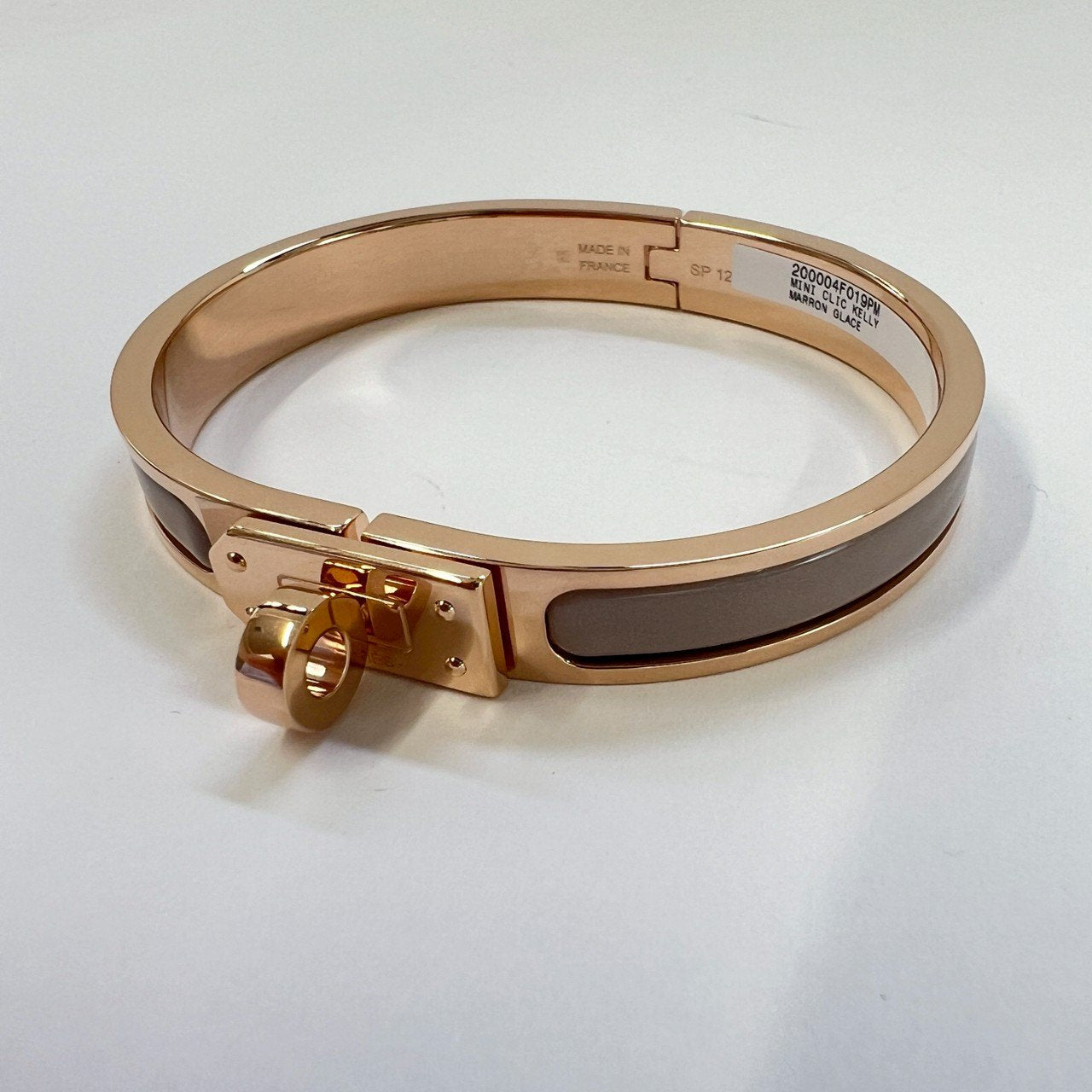 Mini clic kelly PM エナメルブレスレット ミニ・クリック・ケリー Marron grace マロングラッセ Rose gold plated ローズゴールドプレーテッド
