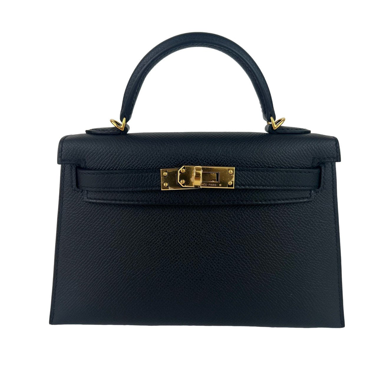 Mini kelly ミニケリー Black ブラック GHW ゴールド金具 Epsom エプソン Stamp-W W刻印