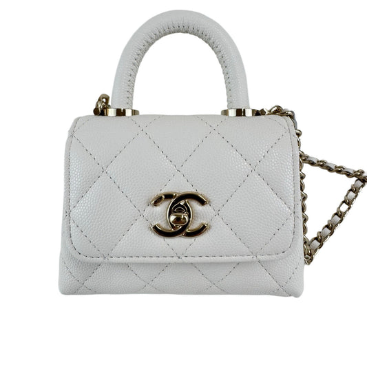 マトラッセ ココハンドル マイクロ  チェーンショルダーバッグ caviar skin キャビアスキン AP4245