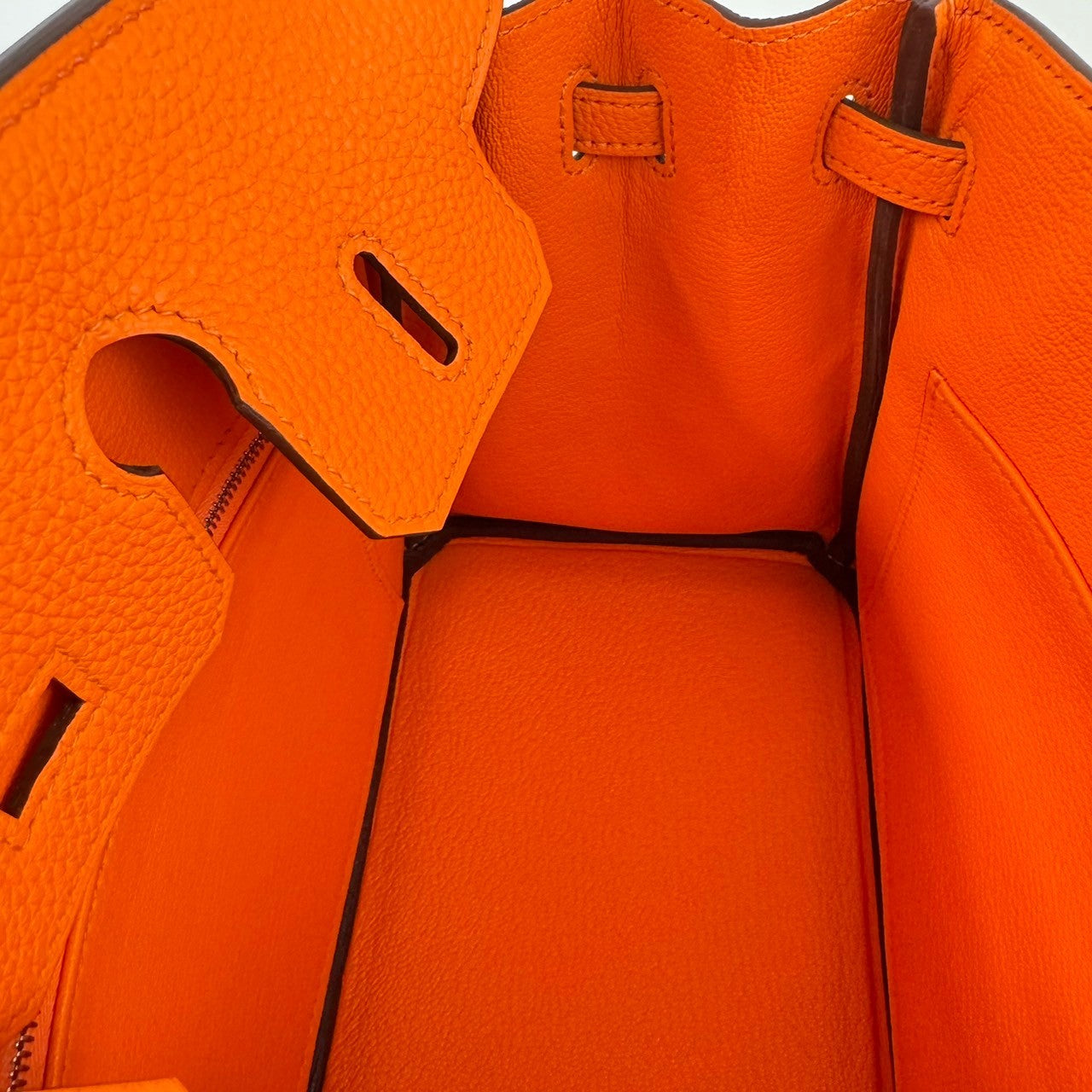 Birkin25 バーキン25 Orange minimum オレンジミニマム PHW シルバー金具 Togo トゴ Stamp-B B刻印
