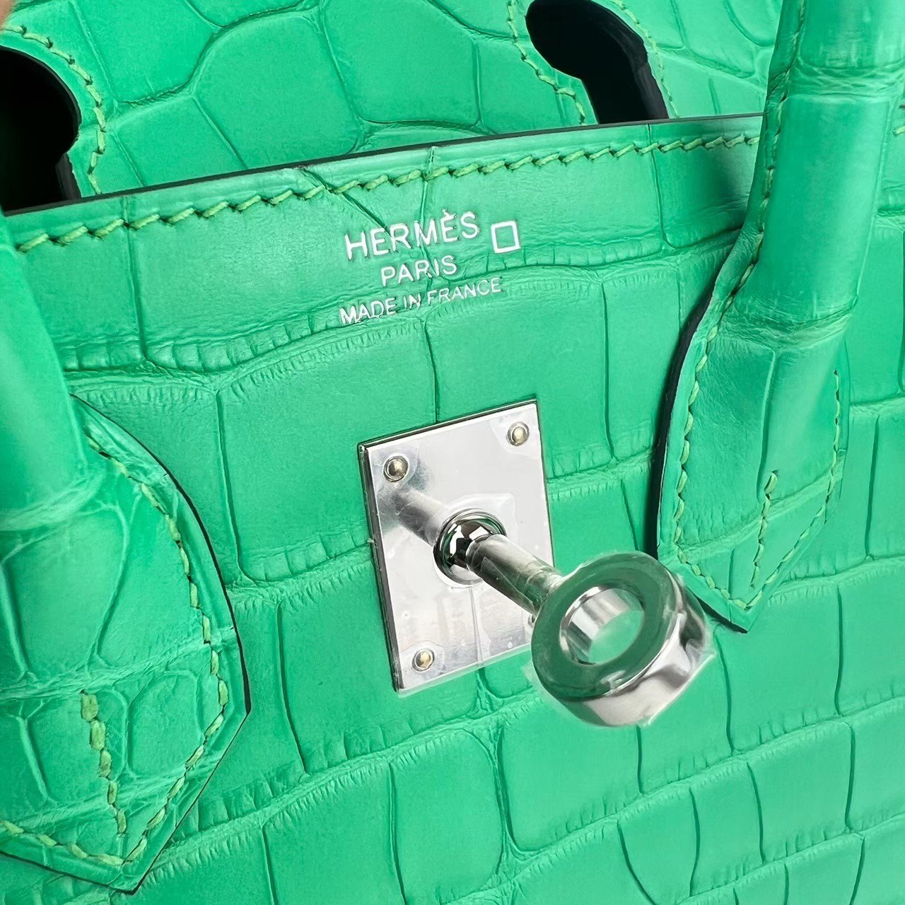 Birkin25 バーキン25 Vert comic ヴェールコミック PHW シルバー金具 Stamp-B B刻印