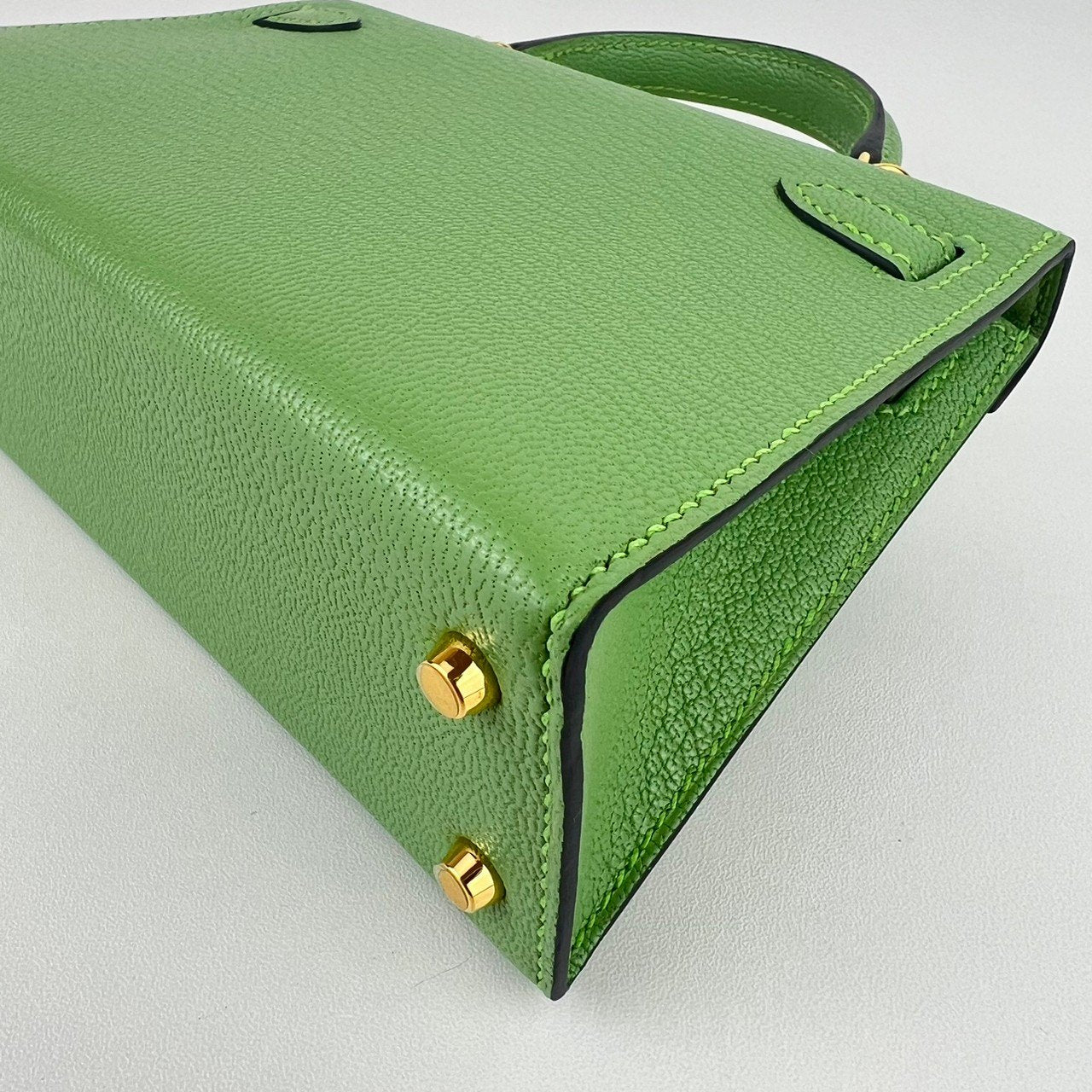 Mini kelly ミニケリー Vert criquet ヴェールクリケット GHW ゴールド金具 Chevre シェーブル Stamp-Z Z刻印