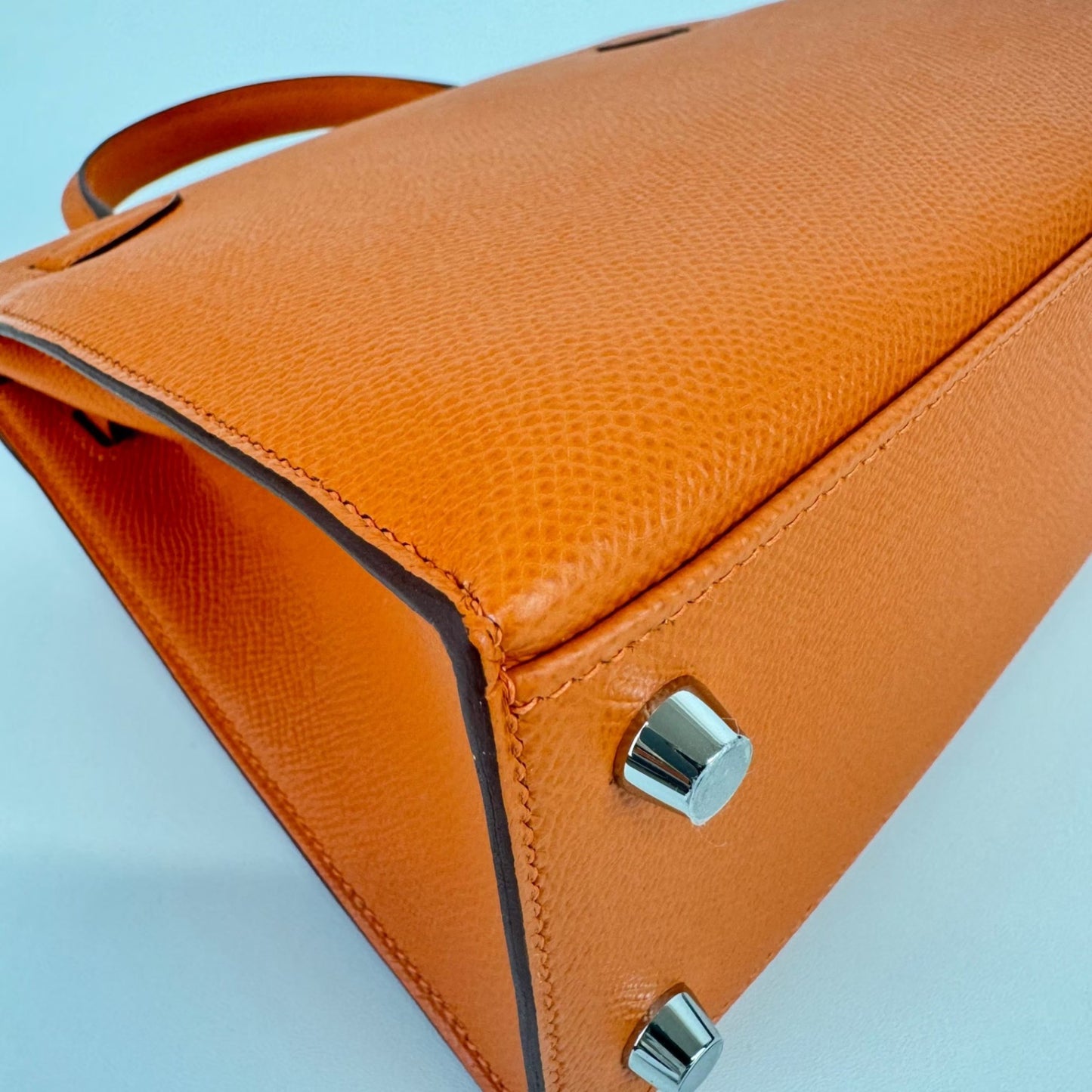 Kelly25 ケリー25 Stamp-W W刻印 Epsom エプソン Orange オレンジ PHW シルバー金具
