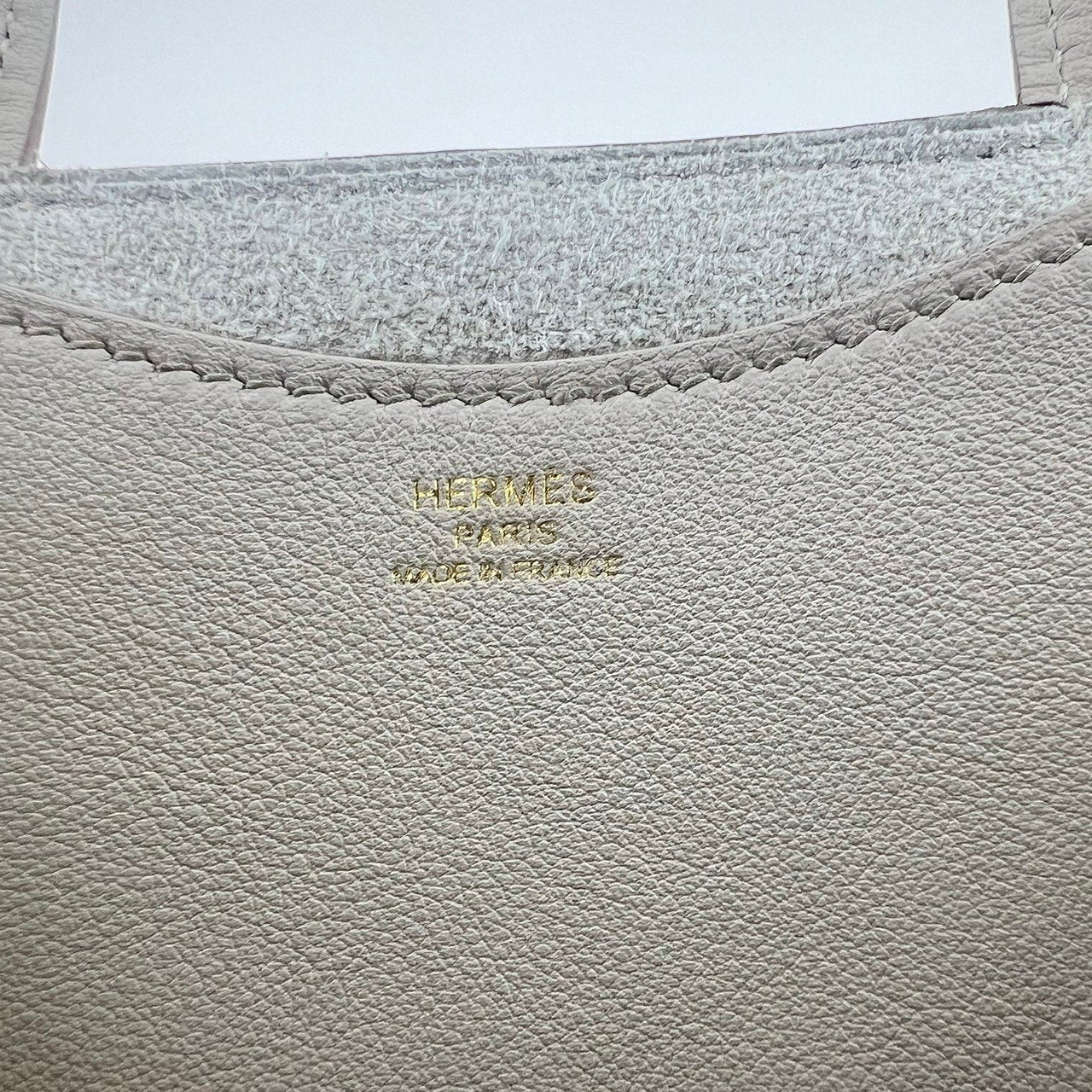 新品未使用 HERMES エルメス インザループ 18 IN THE ROOP 18 Craie クレ GHW ゴールド金具 Clemance トリヨンクレマンス B刻印 Stamp-B ハンドバッグ レディースバッグ