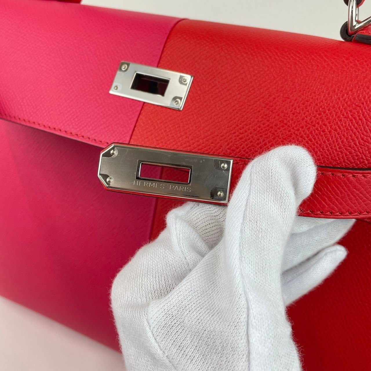 Kelly28 casaque ケリー28 カザック Rouge de coeur/Rose extreme/Bleu zanzibar ルージュデクール/ローズエクストリーム/ブルーザンジバル Epsom エプソン PHW シルバー金具 Z刻 2wayバッグ ショルダーバッグ