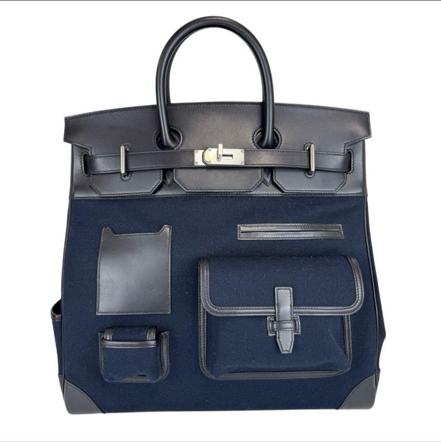 Hac 40 cargo オータクロア40 カーゴ Blue marine ブルーマリーン/Black ブラック Toile goeland/Box calf トワルゴエラン/ボックスカーフ PHW シルバー金具 B刻印