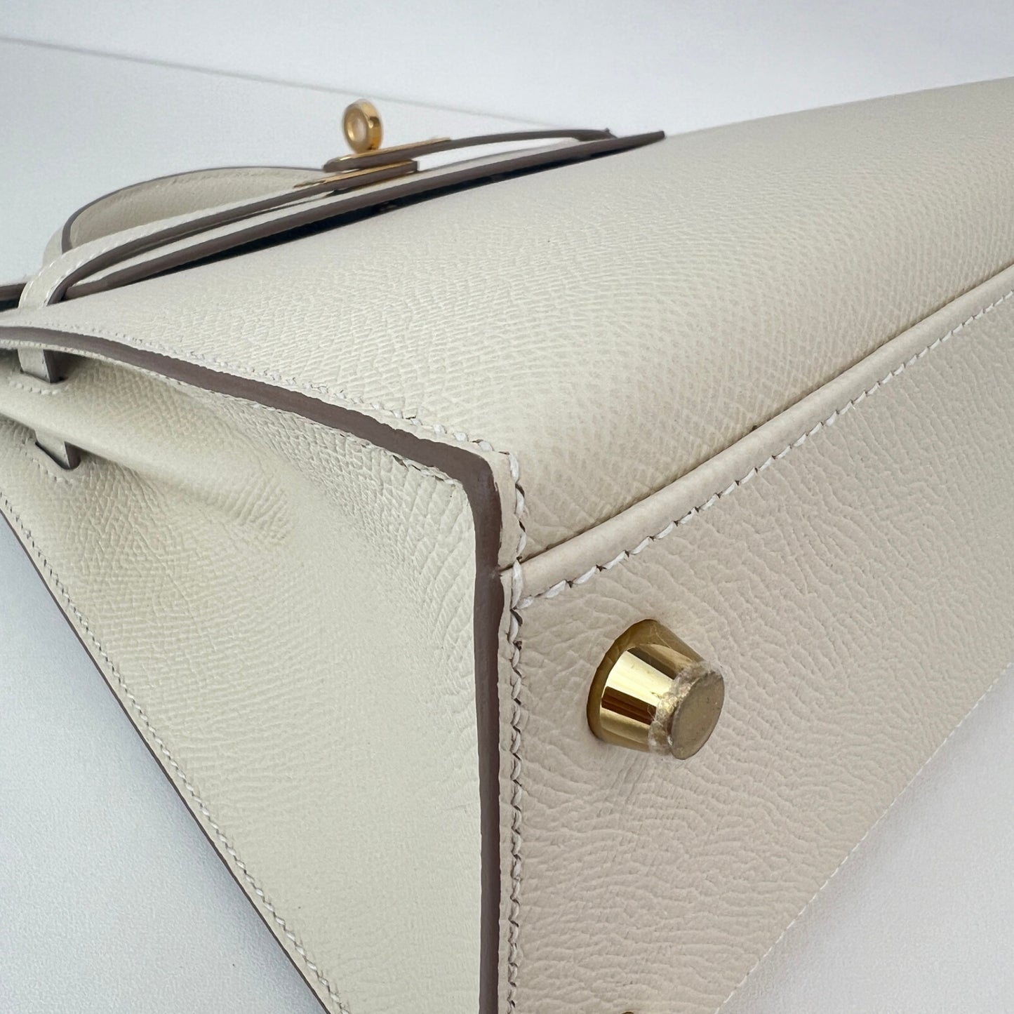 Kelly25 Sellier ケリー25 セリエ Craie クレ GHW ゴールド金具 Stamp-W W刻印 Epsom エプソン