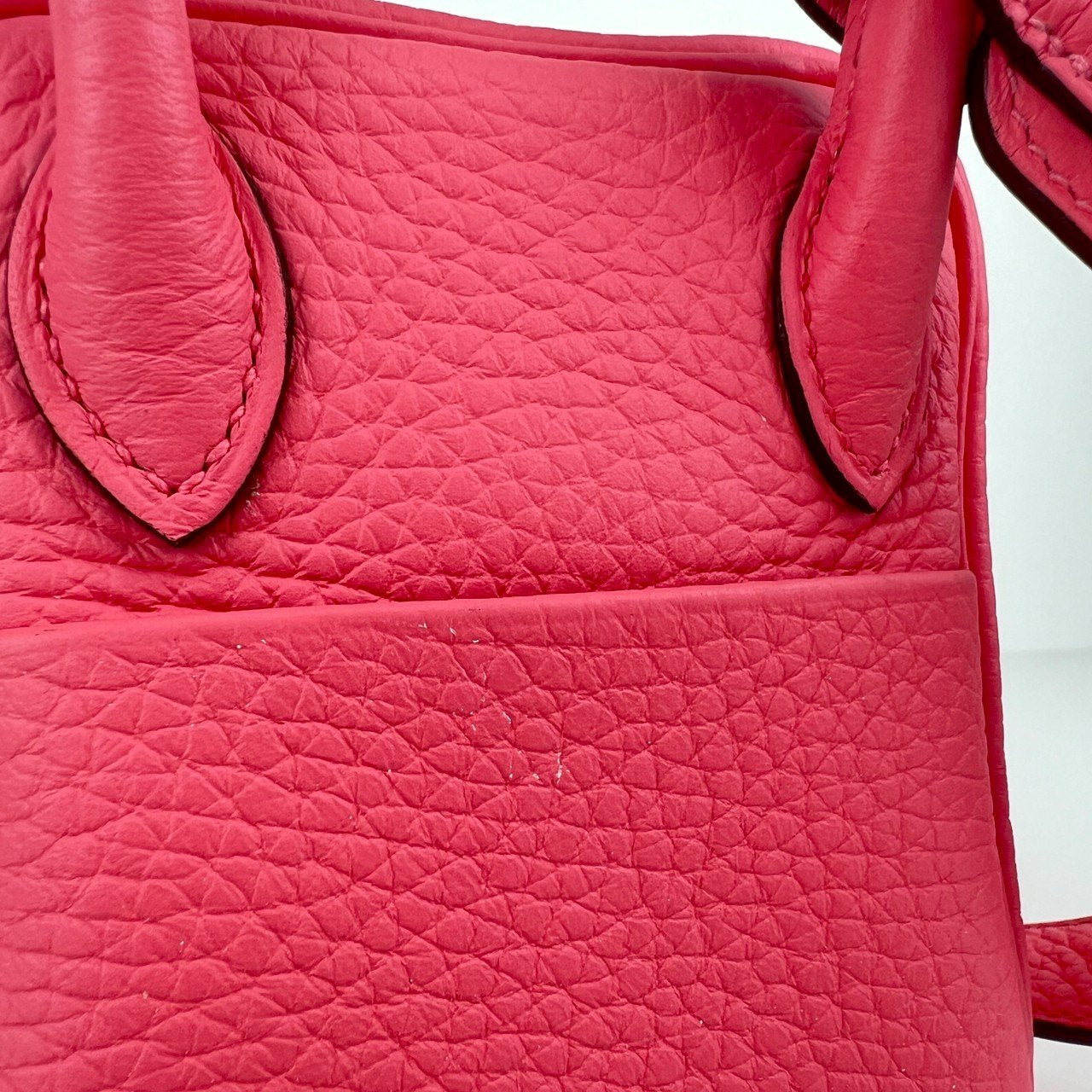 Hermès エルメス Lindy mini リンディミニ Stamp-W W刻印 Taurillon Clemence トリオンクレマンス Rose azalee ローズアザレ PHW シルバー金具