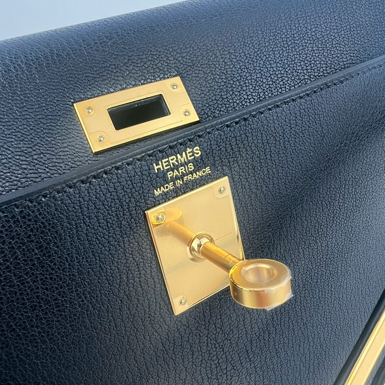 Kelly elan ケリーエラン Black ブラック Chevre シェーブル GHW ゴールド金具 Stamp-B B刻印