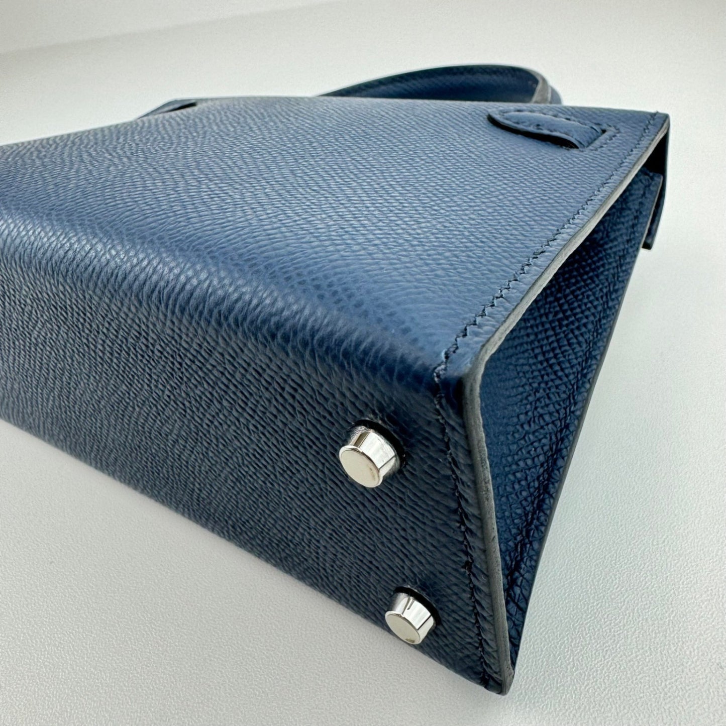 Mini Kelly ミニケリー Bleu de prusse ブルードプリュス PHW シルバー金具 Stamp-B B刻印