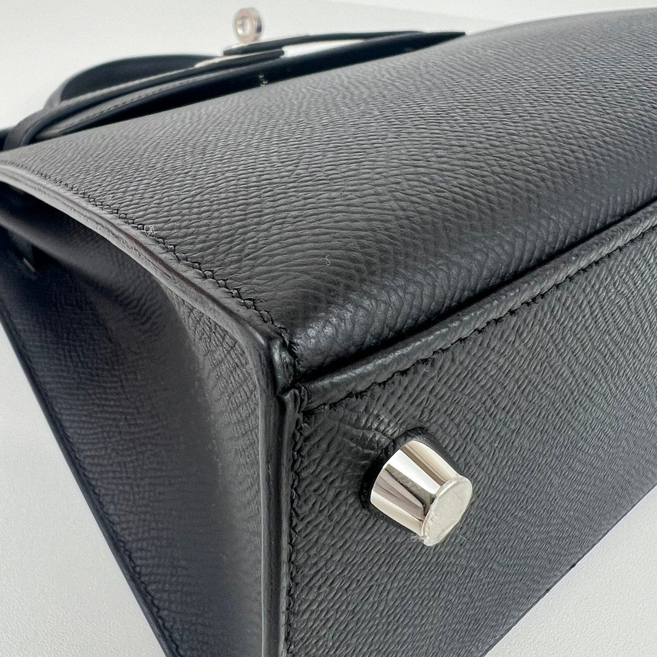 Kelly25 ケリー25 Black ブラック Epsom エプソン PHW シルバー金具 Stamp-W W刻印