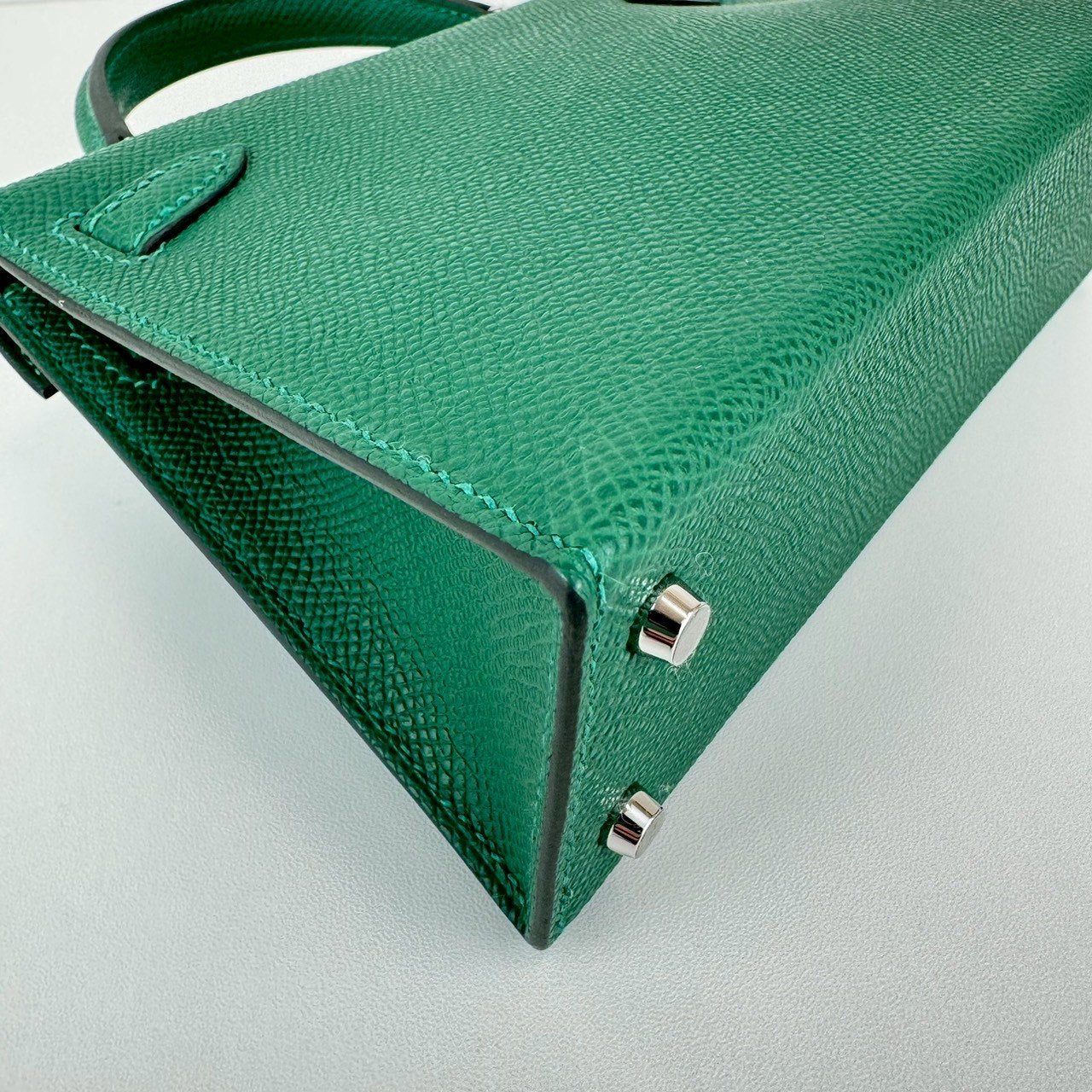 Mini kelly ミニケリー Stamp-W W刻印 Epaom エプソン Vert moyen ヴェールモワイヤン PHW シルバー金具