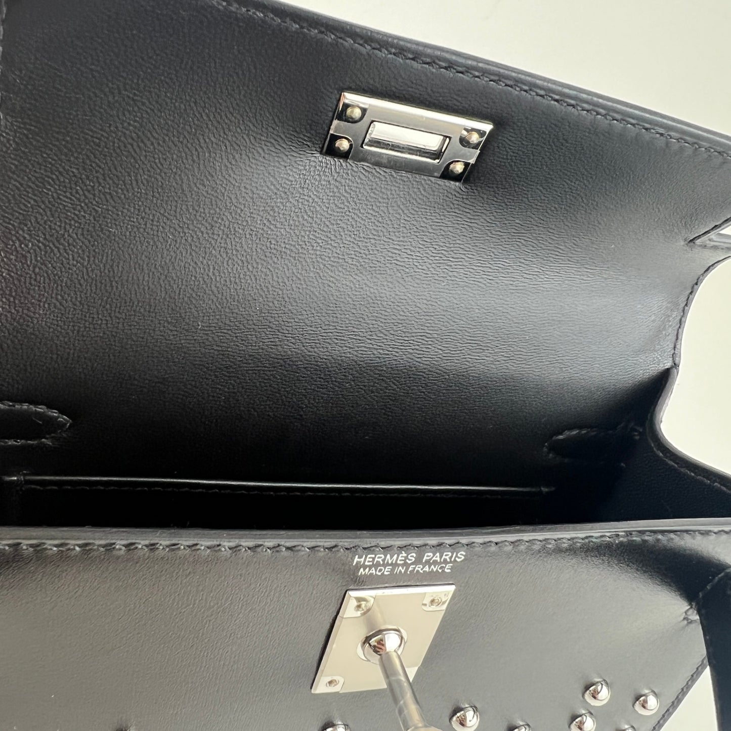 Mini kelly cloute ミニケリークルーテ Black ブラック PHW シルバー金具 Epsom エプソン Stamp-B B刻印