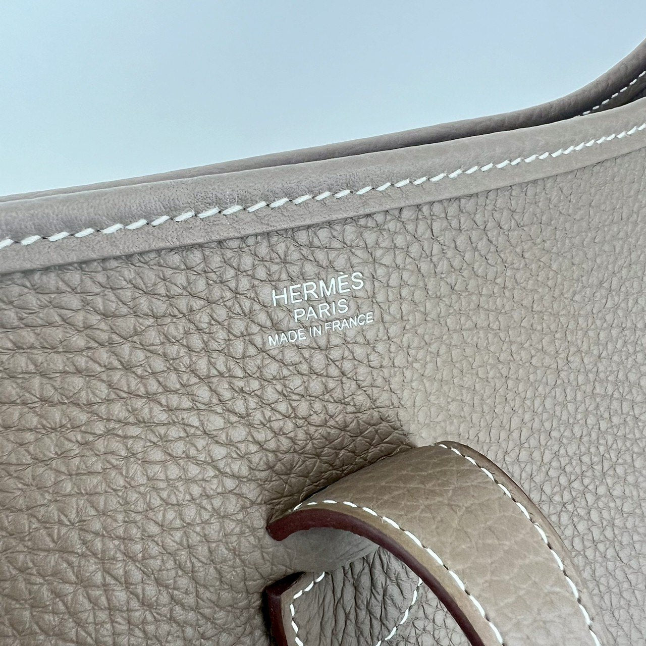 Evelyn PM エヴリンPM Etoupe エトープ PHW シルバー金具 Taurillon Clemence トリヨンクレマンス Stamp-K K刻印