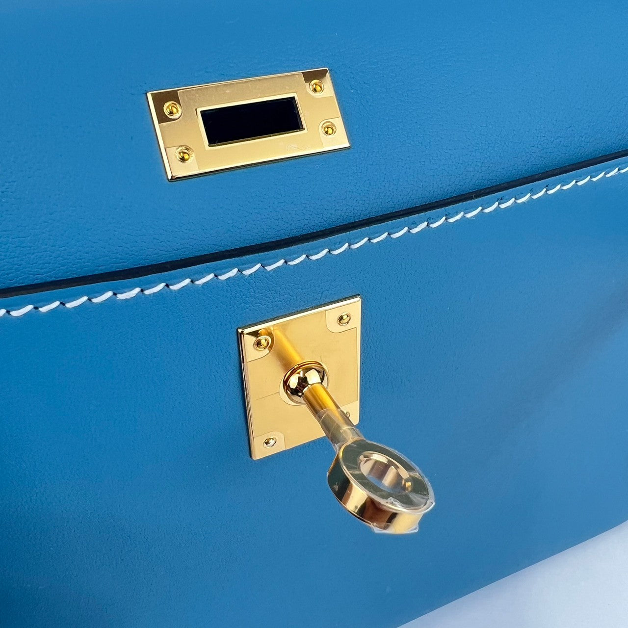 Pochette kelly ポシェットケリー Blue jean ブルージーン Swift スイフト GHW ゴールド金具 B刻印